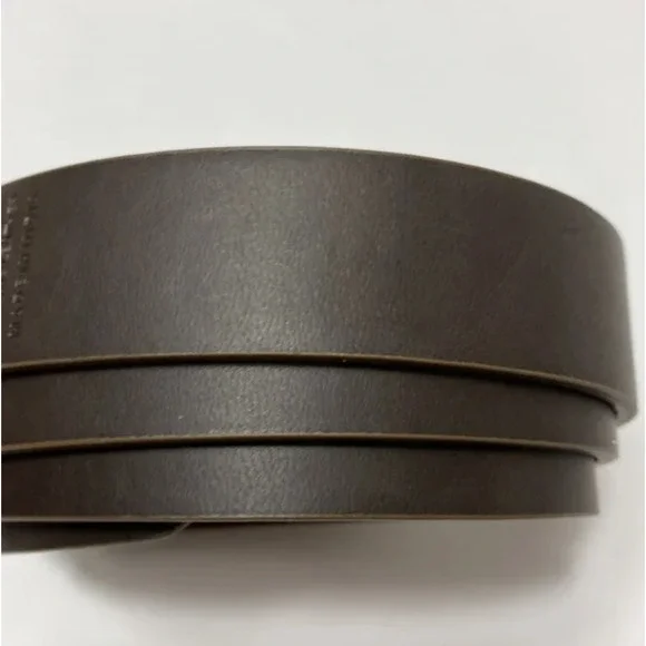 NWT! Frye REVERSIBLE Leather Belt Bronze Gold Buckle Tan Gray Size LARGE 36" - Picture 7 of 8